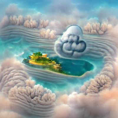 Secret Machine Island Floating in the Clouds