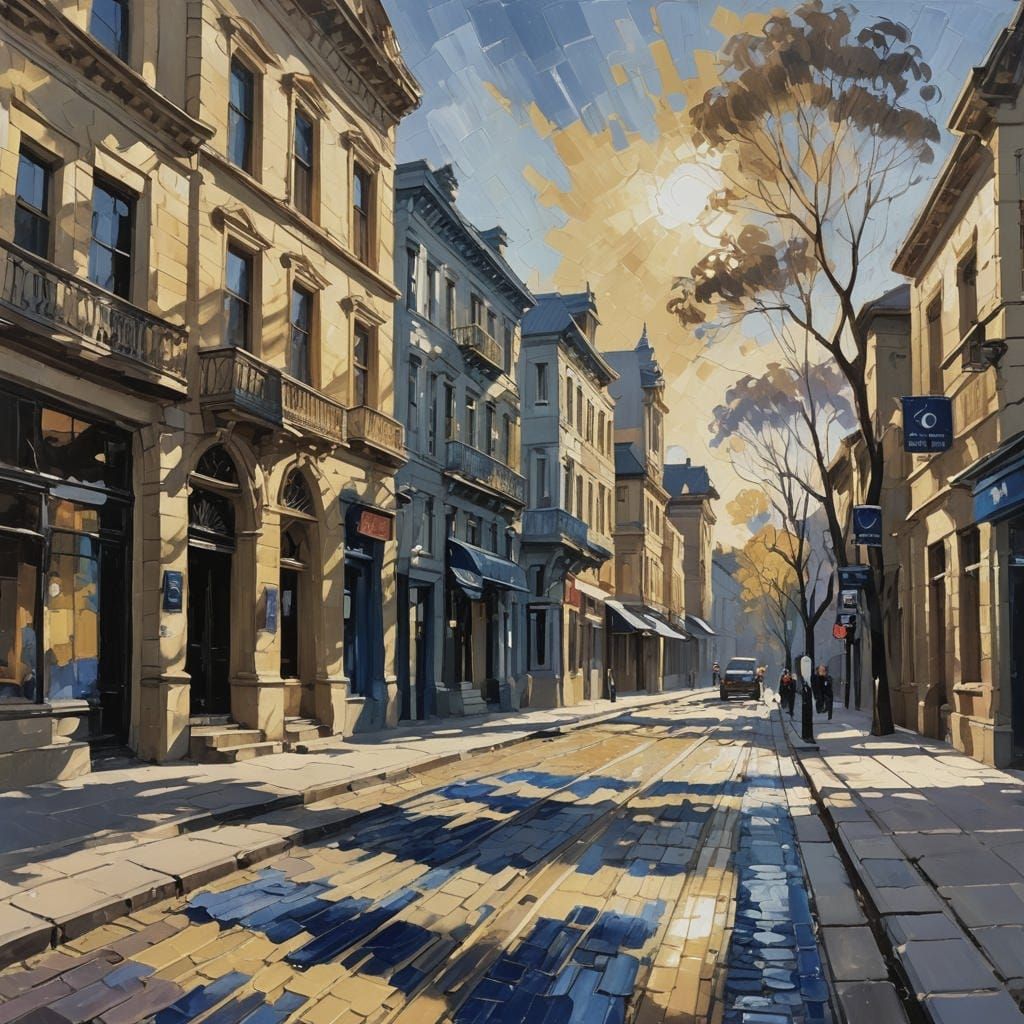 Bendigo Australia Gold Rush: Impressionist Watercolor