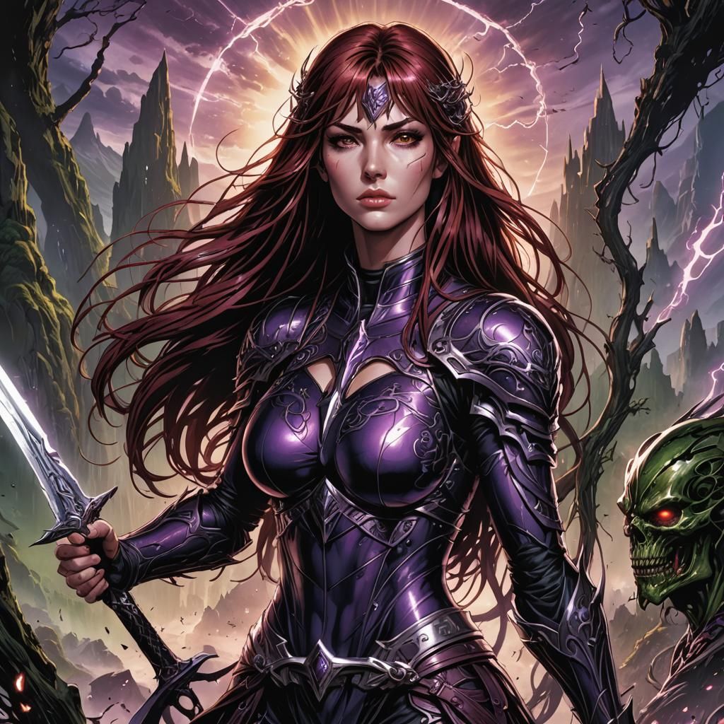 Scathach of Skye in Comic Book Style