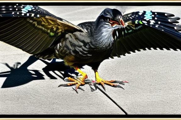 Hyperrealistic Roadrunner with Volumetric Lighting and Refle...