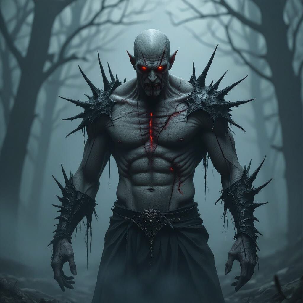 Monstrous Ancient Vampire in Dark Fantasy Style