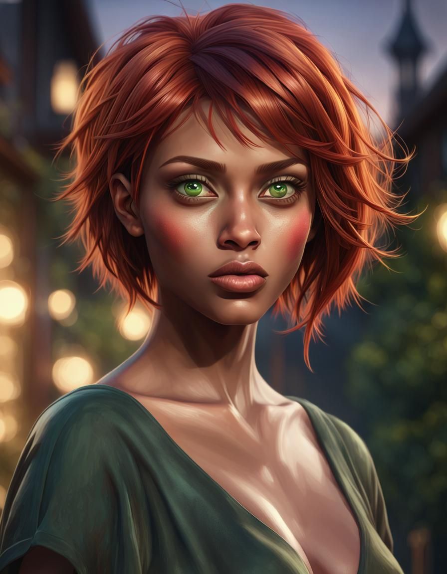 Beautiful Woman Portrait with Dynamic Lighting