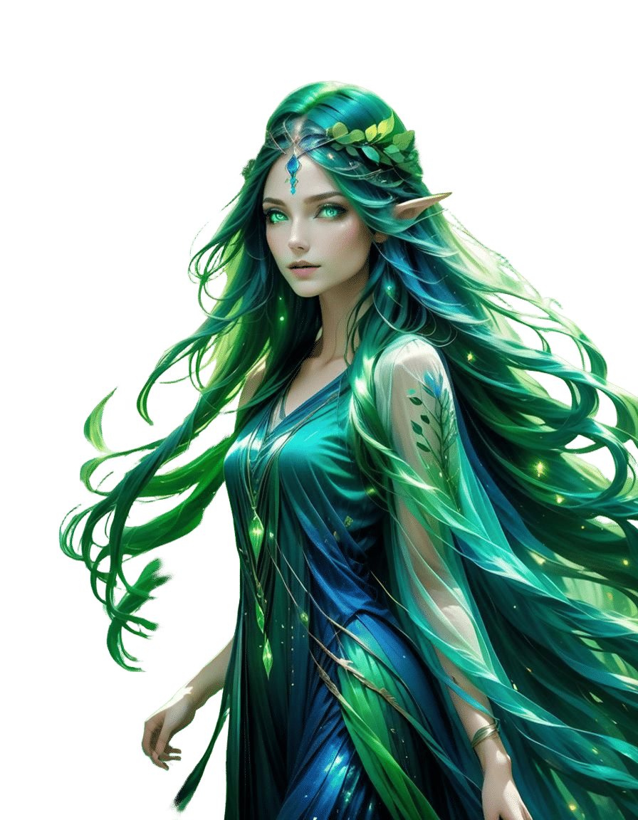 Graceful Dryad in Dungeons & Dragons Style