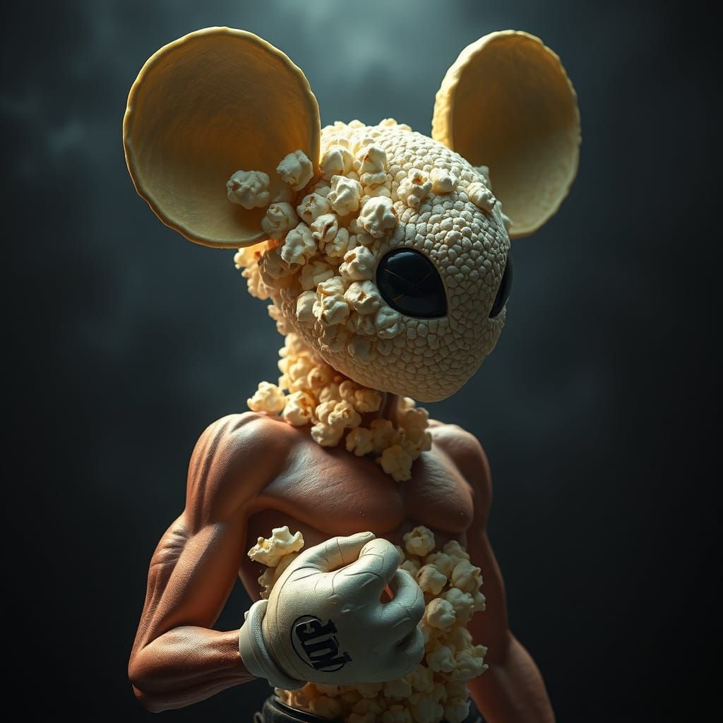 Surreal Extraterrestrial Being: Boxer, Popcorn, Mickey Mouse...