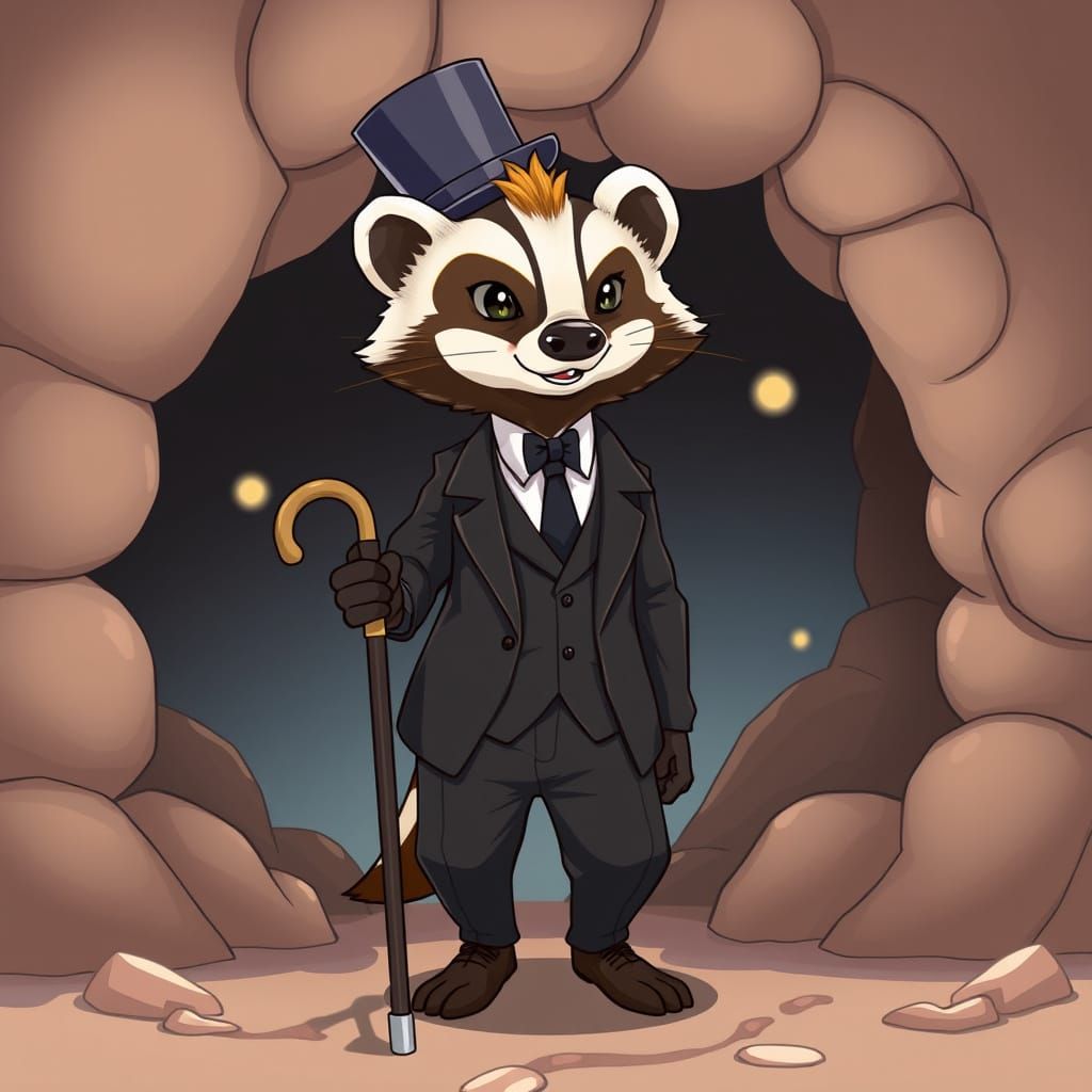 Dapper Honey Badger Steps Out in Style