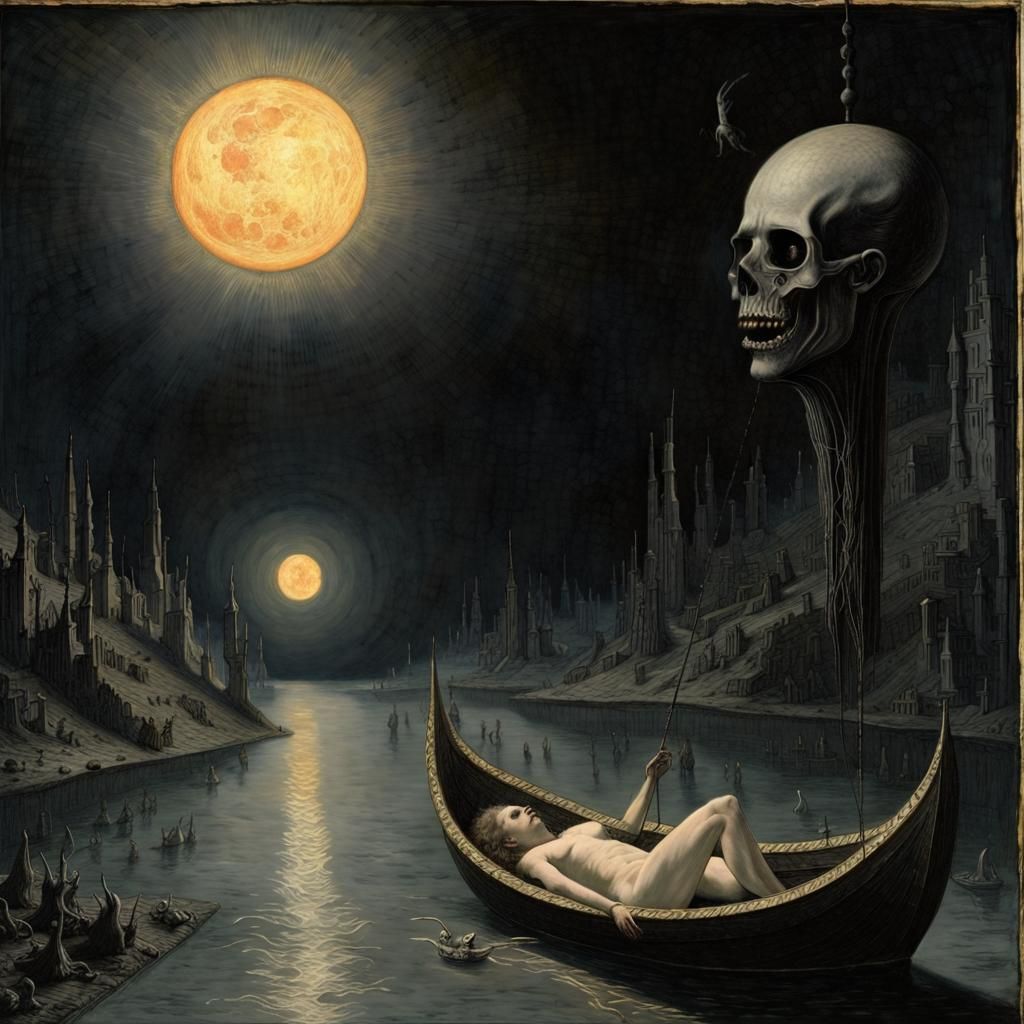 Nightmarish Bodies Float in Black River