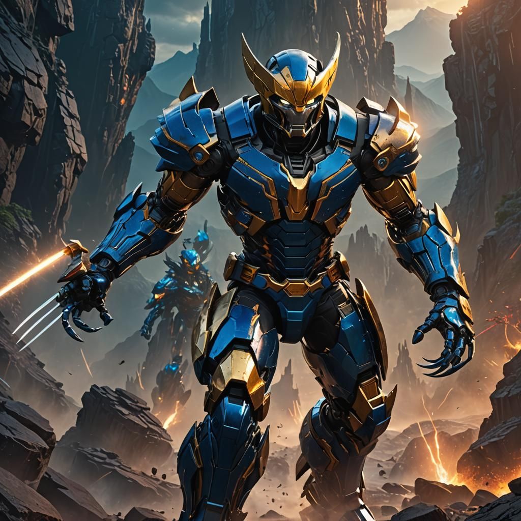 Anime Bionicle Wolverine with Glowing Energy Claws
