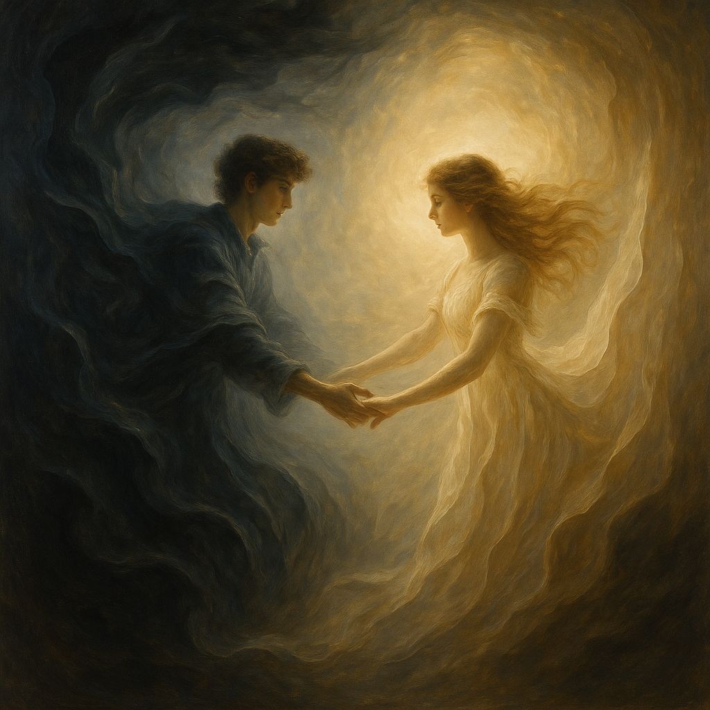 Ethereal Young Lovers in Dreamlike Harmony