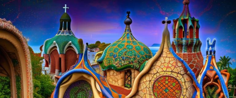 Gothic Mosaic With Religious Symbolism in 8K