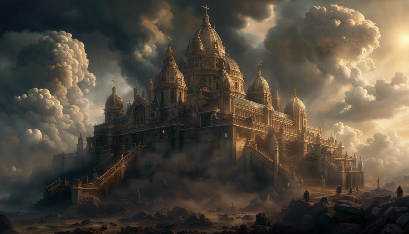 Epic Battle Scene Protecting Holy Ground