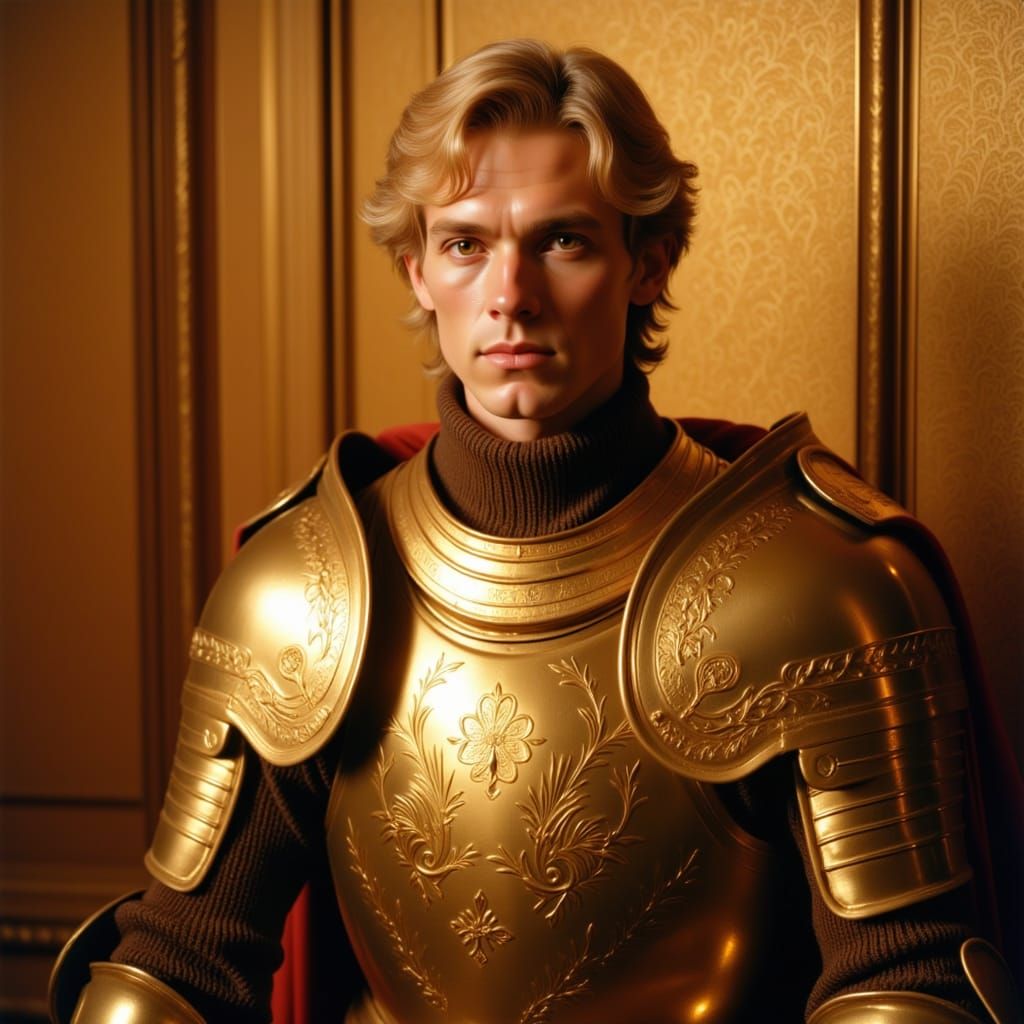 Siegfried in Shining Armor, Klimt Style