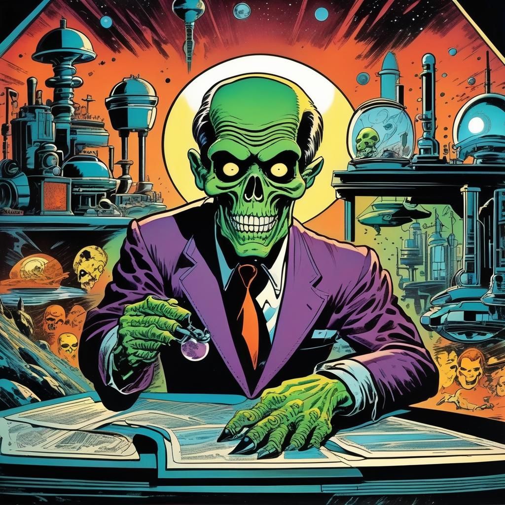 1950s comic book style