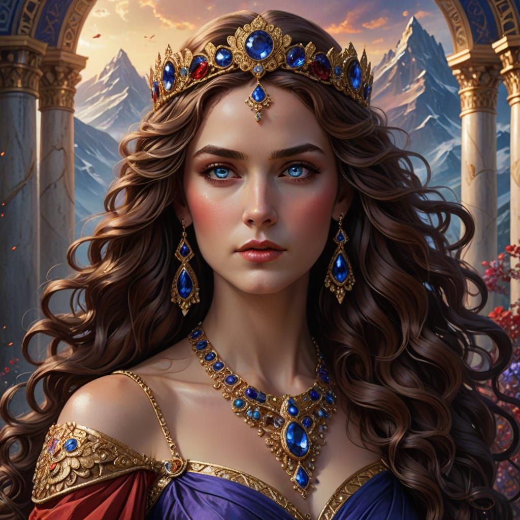 Majestic Goddess of Royal Power Portrait