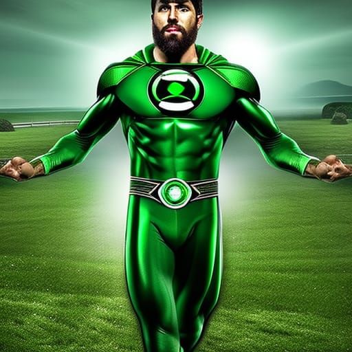 Jesus Christ as Green Lantern in HDR