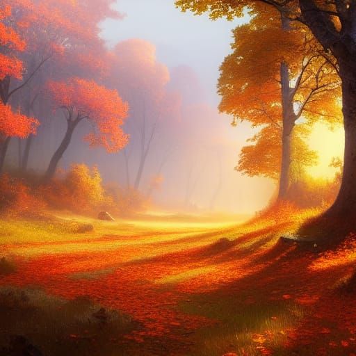 Spectacular Autumn Landscape Concept Art