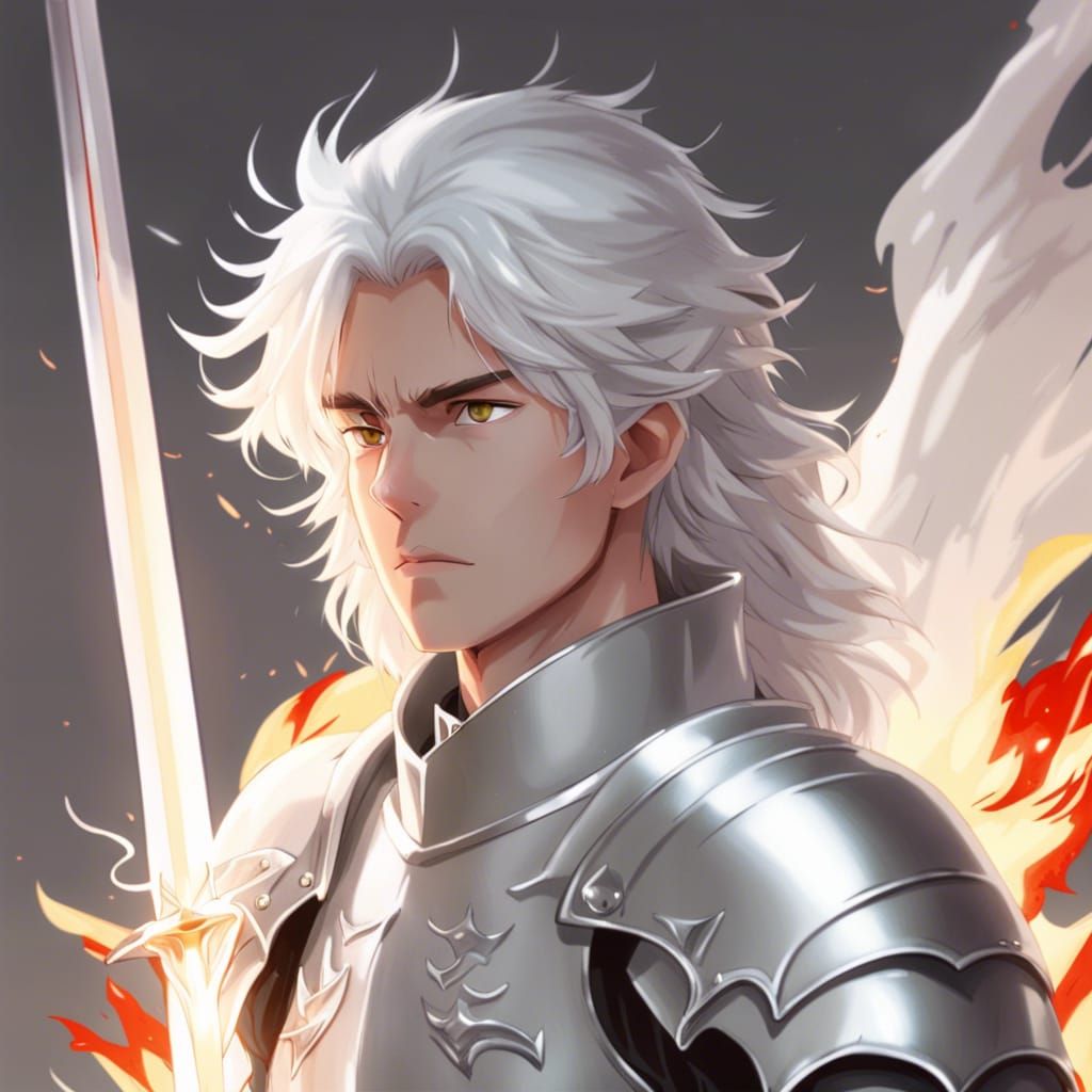 Targaryen Prince with Silver Swords, Anime Style