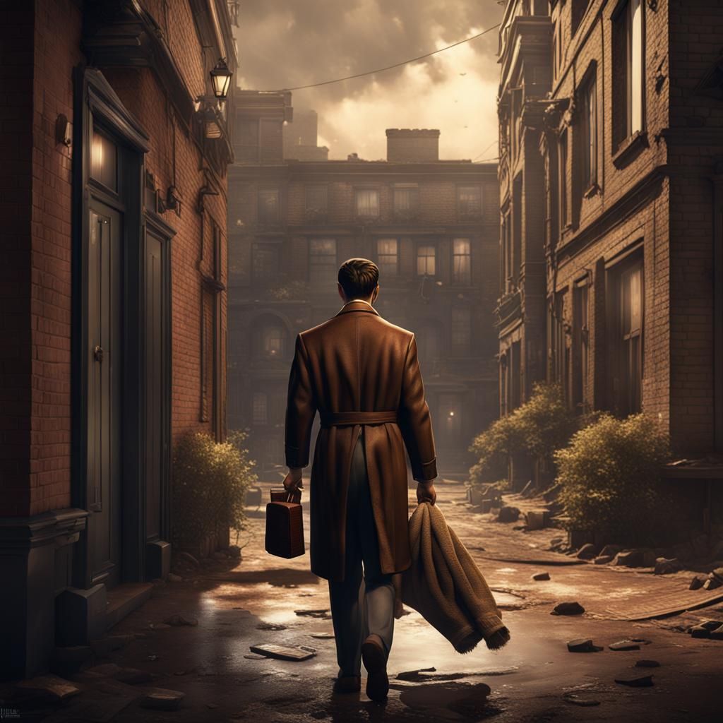 1940s Noir: Man After Shower in Apartment