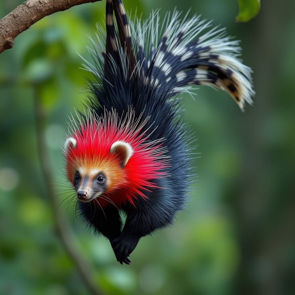 Realistic Red Fox Porcupine Sighting in Tanzmania