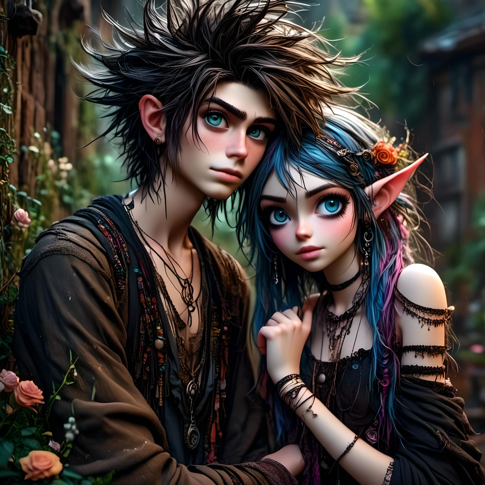 Venice Photo Shoot: Vibrant Couple in Photorealism