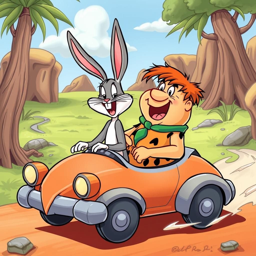 Bugs Bunny and Fred Flintstone's Ride