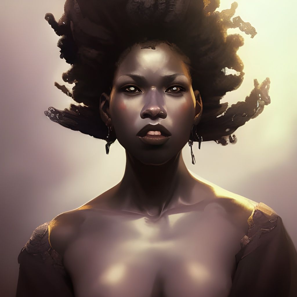 Ethereal Ghost Woman Portrait in Hyperdetailed Digital Art