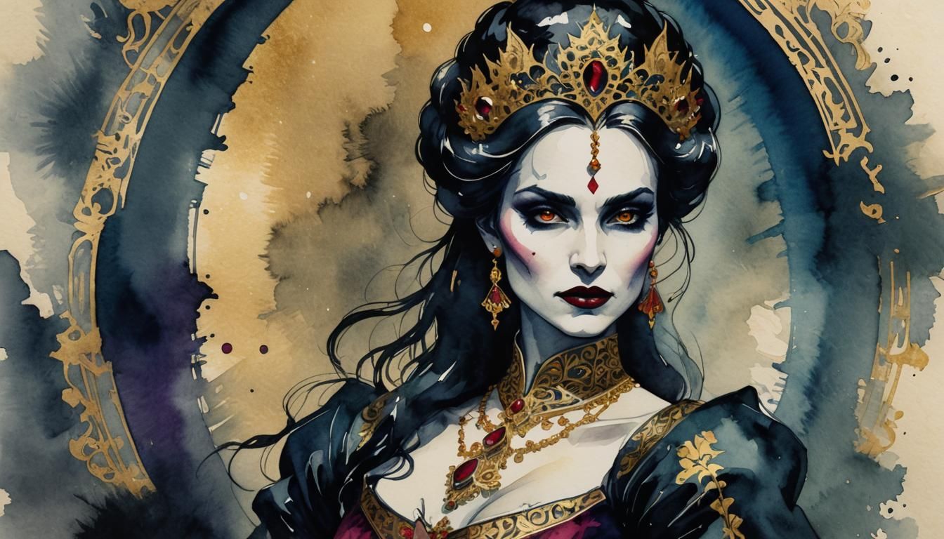 Vampire Queen Mina Harker in Art Deco Style