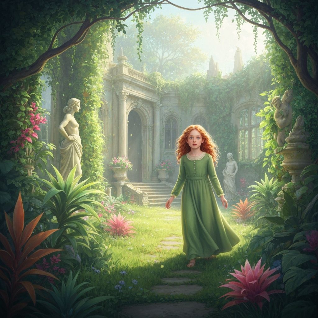 Girl Discovers Secret Garden Behind Crumbling Manor