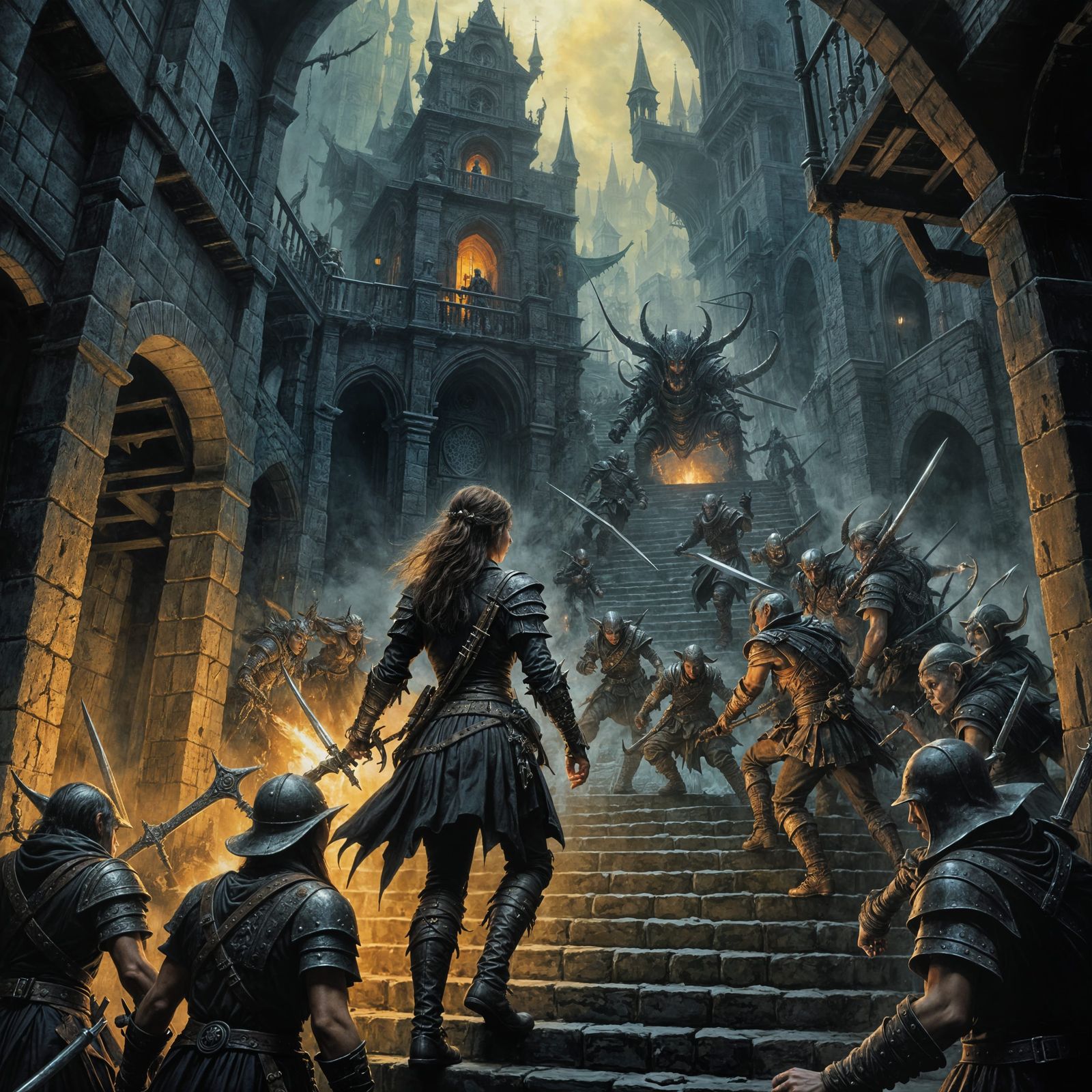 Adventuress vs Goblins: A Dark Fantasy Battle