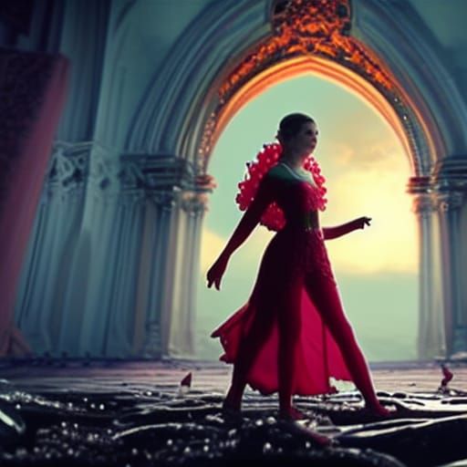 Strawberry Frozen Nova: Epic Digital Matte Painting