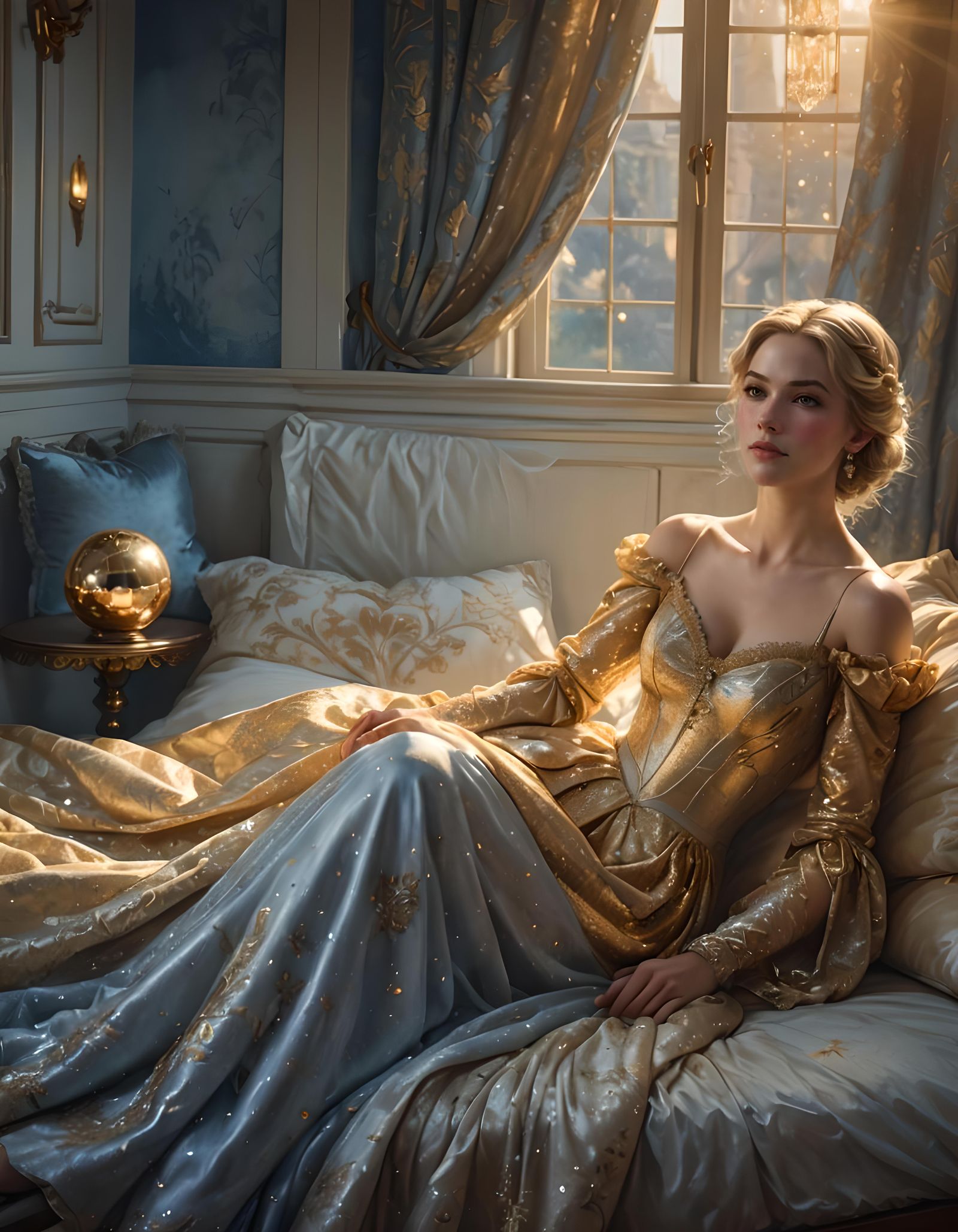 Cinderella Portrait in Digital Art Style