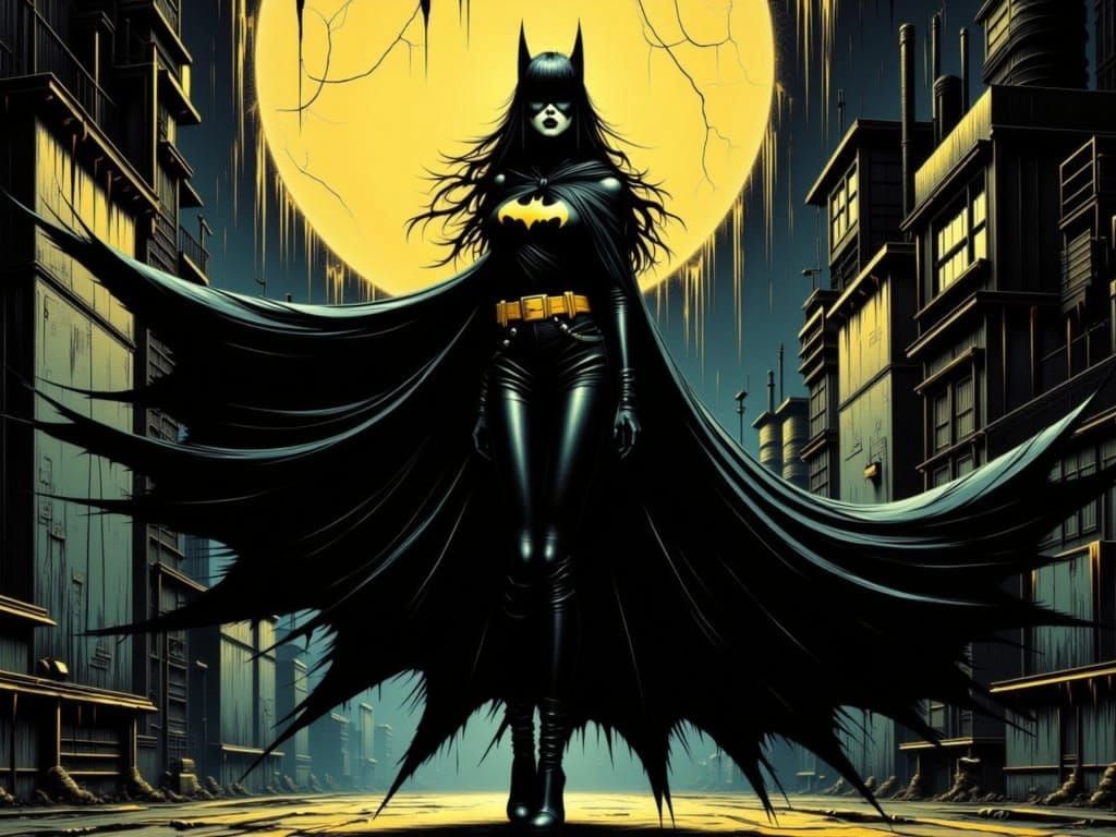 Batgirl Investigates Industrial Complex in Gothica Manga Sty...