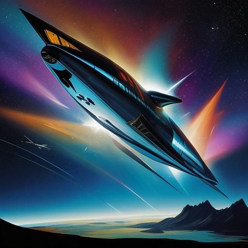 Surrealist Rocket in Space, Dali Style