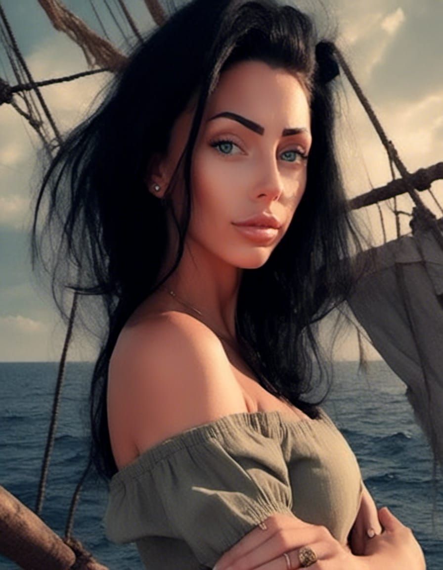 Disney Pirate Portrait with Gold Embroidery