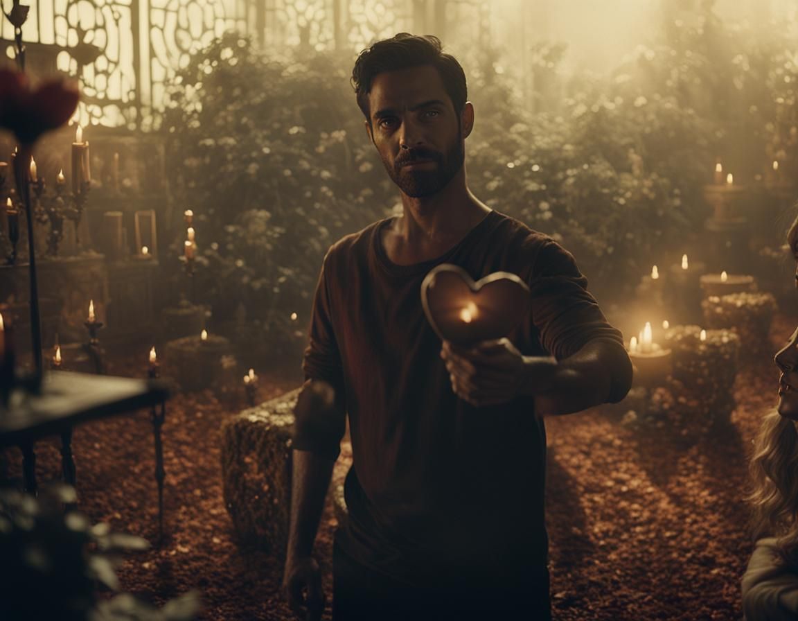 Lucifer in Love: Cinematic Garden Scene