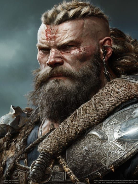 Viking Warrior: Hyperdetailed Fantasy Concept Art