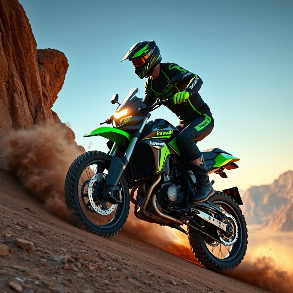 Professional Motorbiker Speeds Up Rocky Mountain Incline on ...