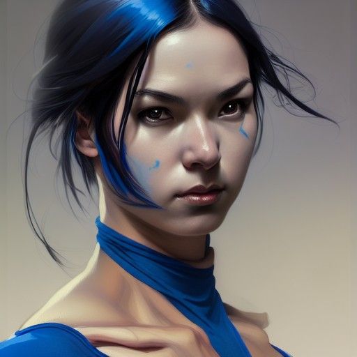 Female Ninja Portrait in Artgerm Style