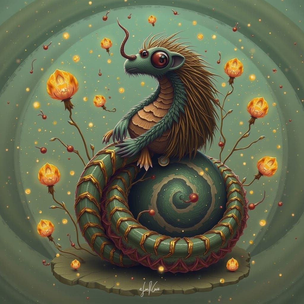 Whimsical Critter Creature in Fantasy Art Style