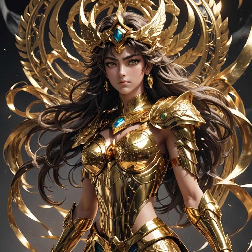 Saint Seiya Style Girl in Bikini: Photorealistic Art