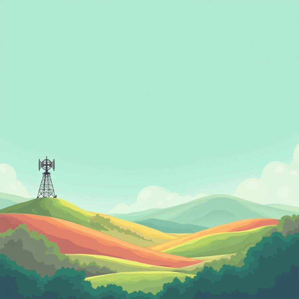 Cartoon Landscape in Vector Art Style