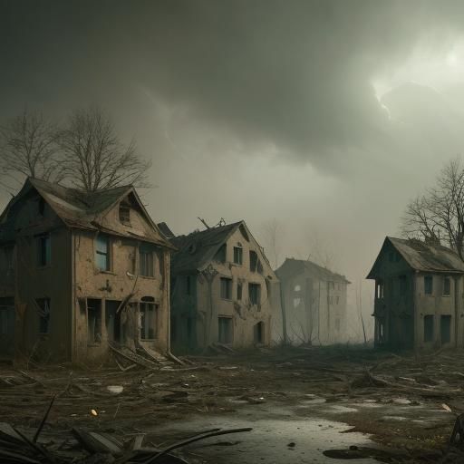 Post-Apocalyptic Village Ruins in Unreal Engine 5