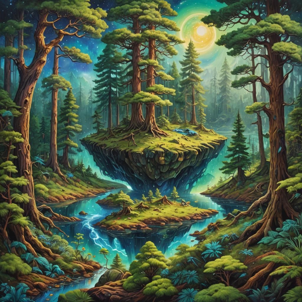 Planet Markland: Pine Forests and Water in Oil