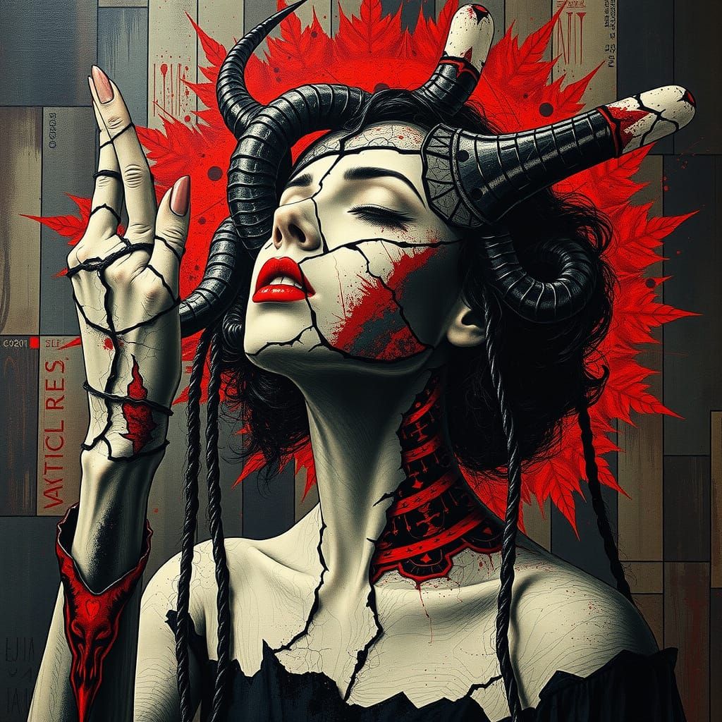 Ethereal Portrait of a Dark Goddess