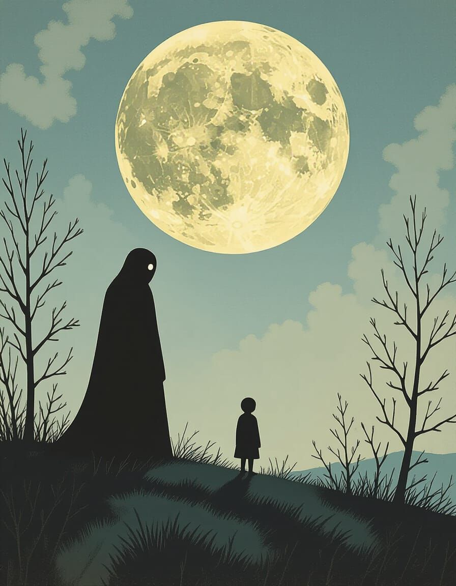 Haunted by the Moon, in Simberg Style