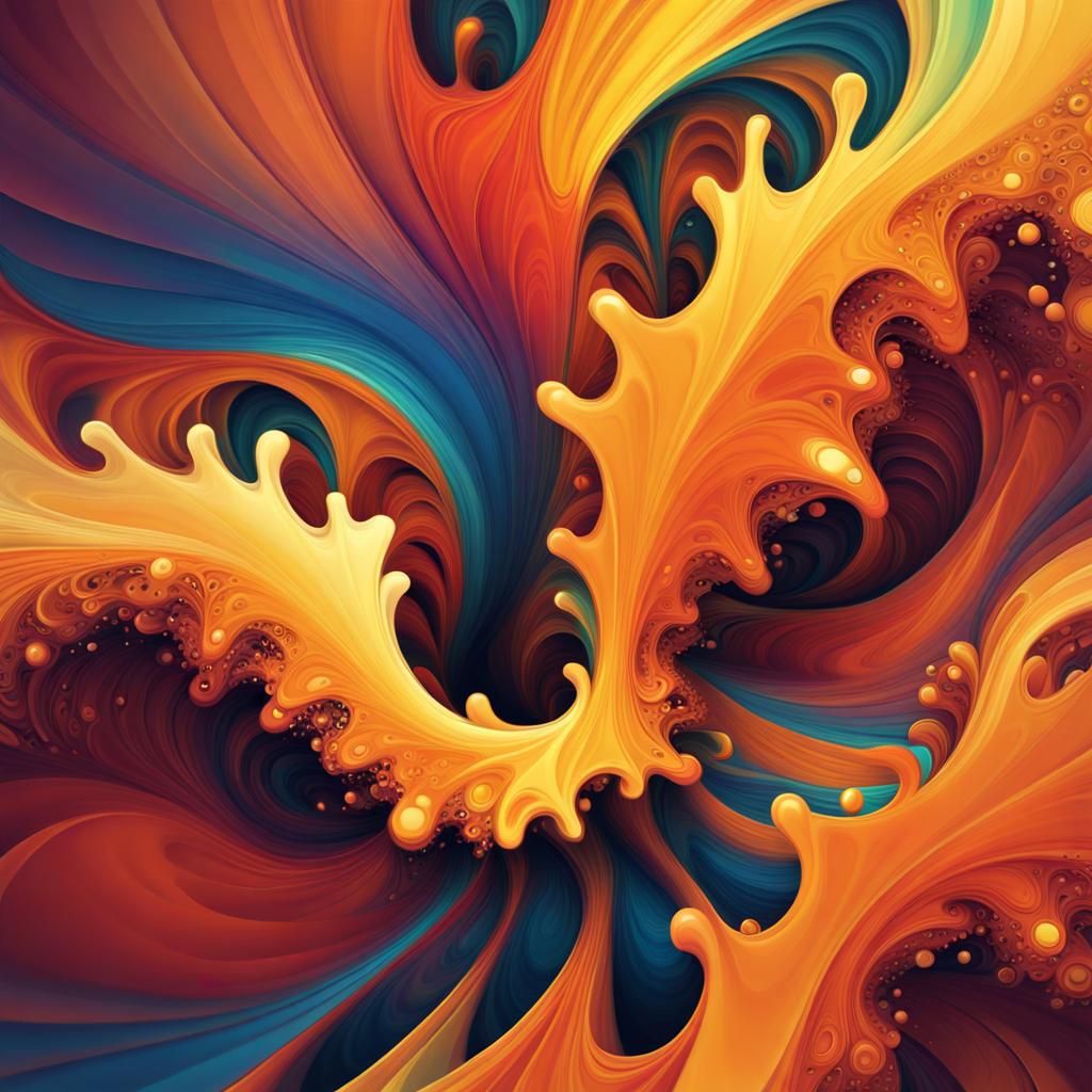 Abstract Splash with Zentangle-Inspired 3D Shading