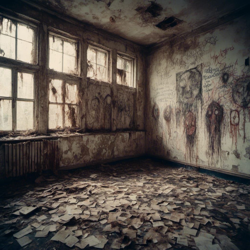 Sinister Satanic Drawings in Abandoned School