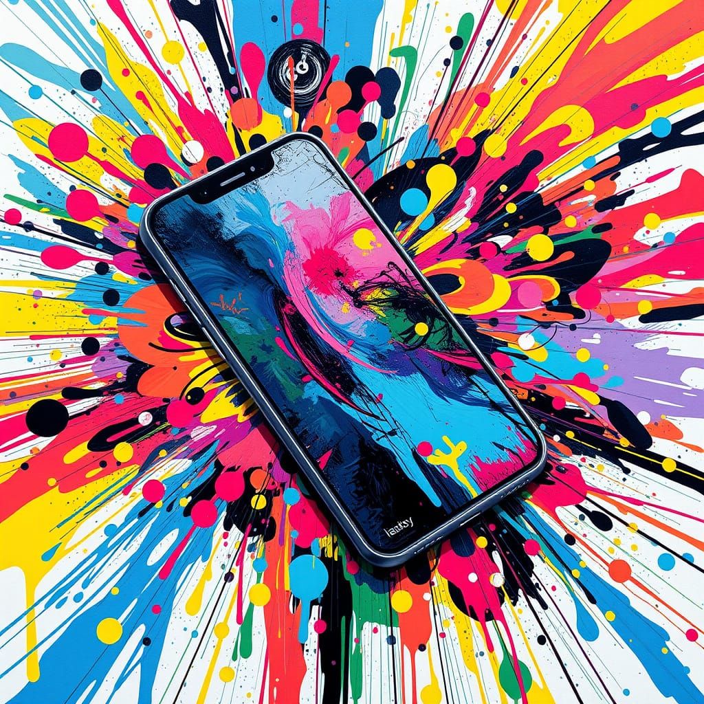 Vibrant Factory Reset in Swirling Graffiti Style