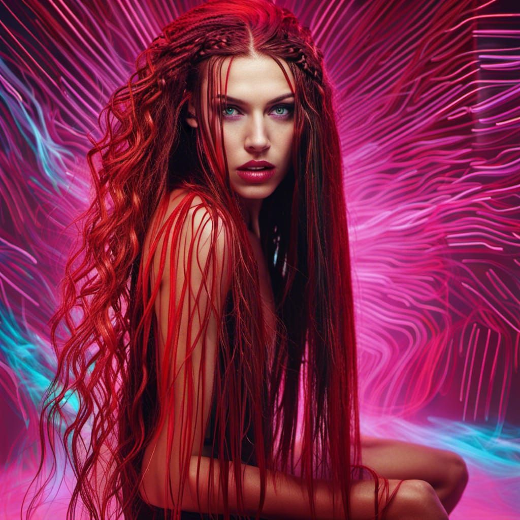 Armenian Beauty in Digital Nanopunk Paradise