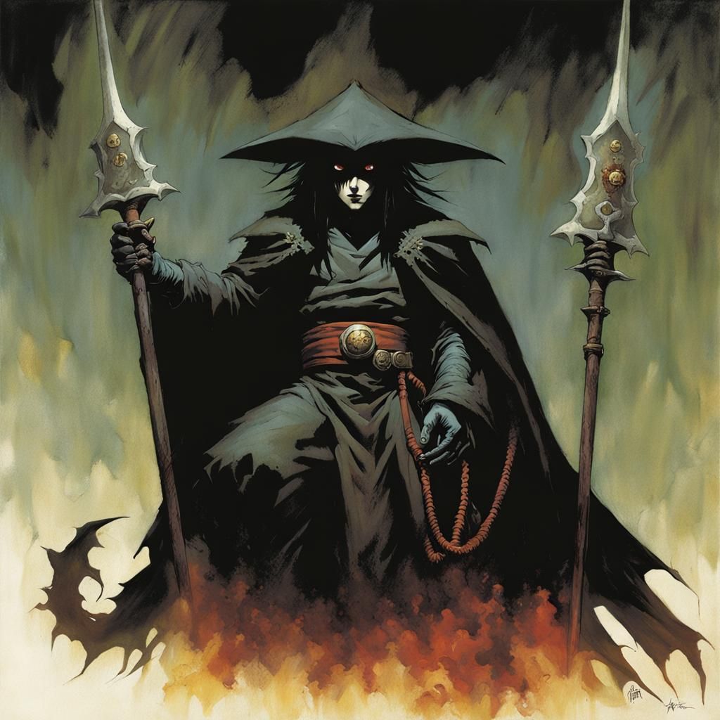 Grimdark Character Art in Comic Book Style