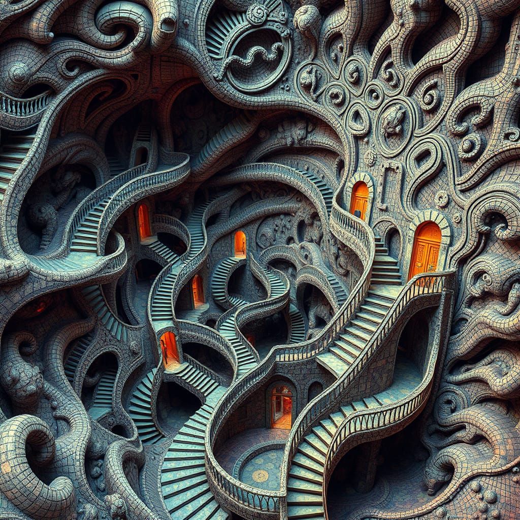 Maze of Swirling Patterns Defies Reality